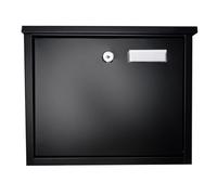 Furnished Black Letterbox Top Loading Mail Box Wall Mounted Post Box
