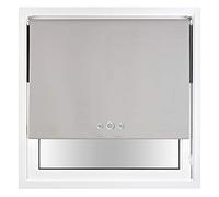 FURNISHED Blackout Roller Blind with Triple Eyelets & Metal Fittings Trimmable - Grey, 80W x 165H cm