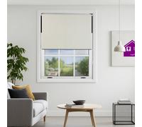 Furnished Blackout Roller Blinds - Cream Trimmable Blind For Windows And Doors (W)155Cm (L)210Cm
