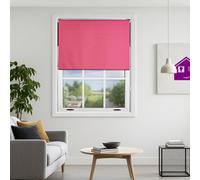 Furnished Blackout Roller Blinds - Fuchsia Pink Trimmable Blind For Windows And Doors (W)240Cm (L)165Cm