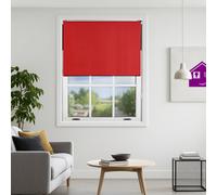 Furnished Blackout Roller Blinds - Red Trimmable Blind For Windows And Doors (W)60Cm (L)165Cm