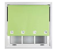 FURNISHED Blackout Roller Blinds with Large Square Eyelets - Made to Measure - Lime Green 180cm x 165cm