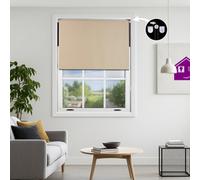 Furnished Blackout Roller Blinds With Metal Fittings- Cappuccino Trimmable Blind For Windows And Doors (W)135Cm (L)165Cm