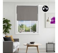 Furnished Blackout Roller Blinds With Metal Fittings- Dark Grey Trimmable Blind For Windows And Doors (W)75Cm (L)165Cm