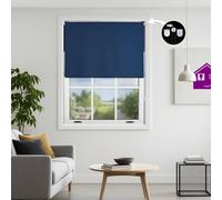 Furnished Blackout Roller Blinds With Metal Fittings- Navy Blue Trimmable Blind For Windows And Doors (W)210Cm (L)165Cm
