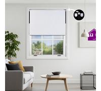 Furnished Blackout Roller Blinds With Metal Fittings- White Trimmable Blind For Windows And Doors (W)165Cm (L)165Cm