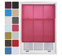 FURNISHED Blinds Window Custom Made to Measure Daylight Roller Blinds - Sheer Non-blackout Blind Opaque Fabric Shades Easy Fit Window Blinds, Fuchsia up to 210W x 210H cm