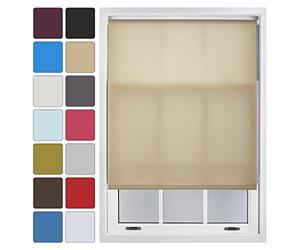 FURNISHED Blinds Window Custom Made to Measure Daylight Roller Blinds - Sheer Non-blackout Blind Opaque Fabric Shades Easy Fit Window Blinds, Cappuccino up to 210W x 165H cm