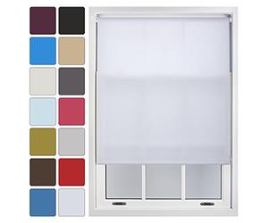 FURNISHED Blinds Window Custom Made to Measure Daylight Roller Blinds - Sheer Non-blackout Blind Opaque Fabric Shades Easy Fit Window Blinds, White up to 150W x 210H cm