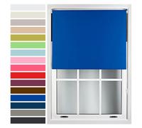 FURNISHED Custom-Made Premium Roller Blinds - Blackout Window Blinds with Metal Fittings - Thermal Insulated and Energy-Efficient - Made to Measure Blue, 210W x 210H cm