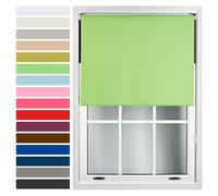 FURNISHED Custom-Made Premium Roller Blinds - Blackout Window Blinds with Metal Fittings - Thermal Insulated and Energy-Efficient - Made to Measure Lime Green, 150W x 210H cm