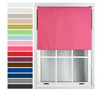 FURNISHED Custom-Made Premium Roller Blinds - Blackout Window Blinds with Metal Fittings - Thermal Insulated and Energy-Efficient - Made to Measure Fuchsia, 60cm x 210cm