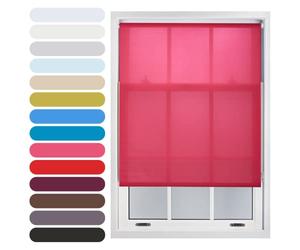 FURNISHED Daylight Roller Blind Trimmable Blinds Window Shade - Easy Install Non-blackout Fabric Complete Roller Blind Kit for Kitchen Living Room Bedroom, Fuchsia Pink, 100W x 165H cm