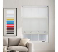 Furnished Daylight Roller Blind With Big Square Eyelets Free Cut Service - Cream (W)120Cm X (L)165Cm