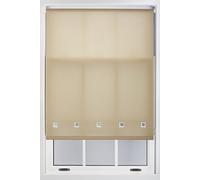 Furnished Daylight Roller Blind with Chrome Square Eyelets - Trimmable Window Shade in Beige | Size: 70 cm width x 165 cm drop Furnished Beige 70 cm width x 165 cm drop