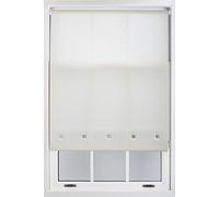 Furnished Daylight Roller Blind with Chrome Square Eyelets - Trimmable Window Shade in Cream | Size: 70 cm width x 210 cm drop Furnished Cream 70 cm width x 210 cm drop