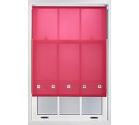 Furnished Daylight Roller Blind with Chrome Square Eyelets - Trimmable Window Shade in Fuchsia | Size: 70 cm width x 165 cm drop Furnished Fuchsia 70 cm width x 165 cm drop