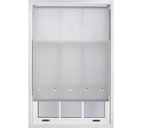 Furnished Daylight Roller Blind with Chrome Square Eyelets - Trimmable Window Shade in Grey | Size: 70 cm width x 165 cm drop Furnished Grey 70 cm width x 165 cm drop