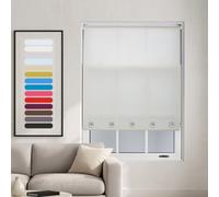 Furnished Daylight Roller Blind With Square Eyelets - Trimmable Cream, 75Cm X 165Cm