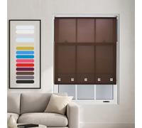 Furnished Daylight Roller Blind With Square Eyelets - Trimmable Mocha, 75Cm X 165Cm
