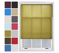 FURNISHED Daylight Roller Blinds Custom Size, Green, 90W x 165L cm | Custom made to measure blinds window sheer non-blackout blind opaque fabric shades easy fit