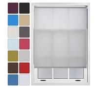 FURNISHED Daylight Roller Blinds Custom Size, Grey, 210W x 165L cm | Custom made to measure blinds window sheer non-blackout blind opaque fabric shades easy fit