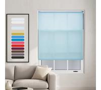 Furnished Daylight Roller Blinds - Duck Egg Blue Trimmable Blind For Windows And Doors (W)70Cm (L)165Cm