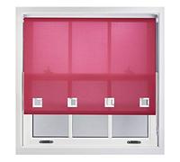 FURNISHED Daylight Roller Blinds with Large Square Eyelets - Made to Measure - Fuchsia 210cm x 165cm
