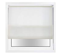 FURNISHED Daylight Roller Blinds with Metal Fittings, Trimmable - Cream, 95W x 165H cm