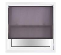 FURNISHED Daylight Roller Blinds with Metal Fittings, Trimmable - Dark Grey, 215W x 165H cm