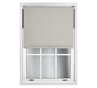 FURNISHED Diamante Edge Blackout Roller Blinds - Black Out Thermal Fabric Insulated Window Blind with Decorative Diamante Glitter Trim, Navy Blue Up to 240W x 165L cm