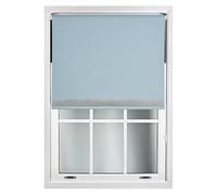 FURNISHED Diamante Edge Blackout Roller Blinds - Black Out Thermal Fabric Insulated Window Blind with Decorative Diamante Glitter Trim, Green Up to 90W x 165L cm