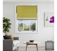 Furnished Diamante Edge Blackout Roller Blinds Made To Measure - Green (W)150Cm X (L)210Cm