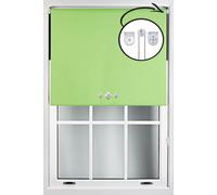 Furnished Lime Green Blackout Roller Blind with Triple Diamond Eyelets & Metal Fittings | Size: 130 cm width x 210 cm drop Furnished Lime 130 cm width x 210 cm drop