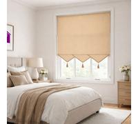 Furnished Luxury Linen Roller Blinds With Triangle Edge, Trimmable - Cappuccino (W)90Cm X (L)165Cm
