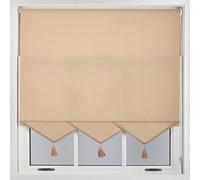 Furnished Luxury Triangle Edge Roller Blinds, Cut To Fit - Cappuccino (W)180Cm X (L)165Cm