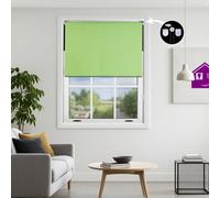 Furnished Made To Measure Blackout Roller Blinds With Metal Fittings - Lime Green Blind For Home And Office (W)180Cm (L)165Cm