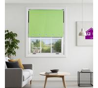 Furnished Made To Measure Blackout Roller Blinds With Square Eyelets - Lime Green Roller Blind (W)120Cm (L)165Cm
