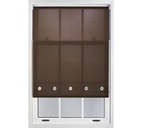 Furnished Mocha Daylight Roller Blind with Chrome Round Eyelets - Trimmable Window Shade in Chocolate | Size: 180 cm width x 210 cm drop Furnished Chocolate 180 cm width x 210 cm drop