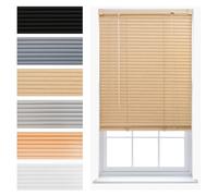 FURNISHED PVC Venetian Window Blinds Made to Measure Home Office Blind New - Natural 195W x 150H cm