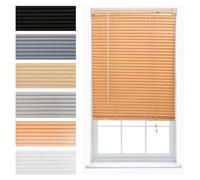 FURNISHED PVC Venetian Window Blinds Made to Measure Home Office Blind New - Teak 135W x 150H cm
