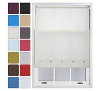 FURNISHED Roller Blind with Square Eyelets Cream Made to Measure up to 120W x 165H cm