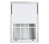 FURNISHED Roller Blinds Thermal Blackout Roller Blind - Trimmable Insulated UV Protection Child Safe Easy Fit Home Office Window Blinds, White, 145W x 210H cm