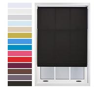 FURNISHED Roller Blinds Window Daylight in with Metal Fittings Made to Measure Up to 180W x 165H cm - Black