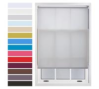 FURNISHED Roller Blinds Window Daylight in with Metal Fittings Made to Measure Up to 210W x 210H cm - Grey