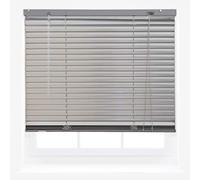 FURNISHED Silver Venetian Blinds Aluminium Window Blind, 85W x 150L cm | Easy fit child safe venetian blind durable aluminium material