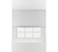 Furnished Stick On Blackout Blinds - No Drill Removable Portable Pleated Shades in White | Size: 115 cm width x 210 cm drop Furnished White 115 cm width x 210 cm drop