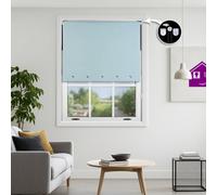 Furnished Thermal Blackout Roller Blinds With Round Eyelets & Metal Fittings - Duck Egg Blue (W)115Cm (L)165Cm