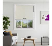 Furnished Triple Eyelets Blackout Window Blinds Free Cut Service - Cream (W)180Cm X (L)165Cm