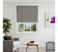 Furnished Triple Eyelets Blackout Window Blinds Free Cut Service - Dark Grey (W)240Cm X (L)165Cm